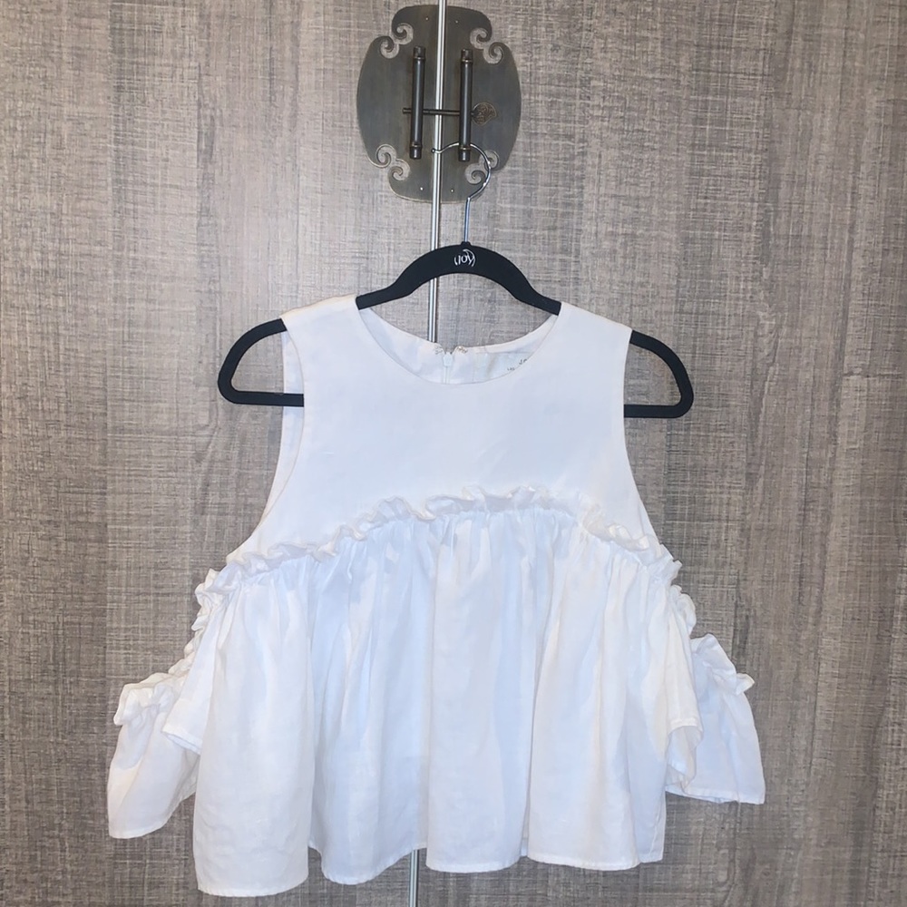 J.O.A. Layered Ruffle Cold Shoulder Top - Picture 5 of 12